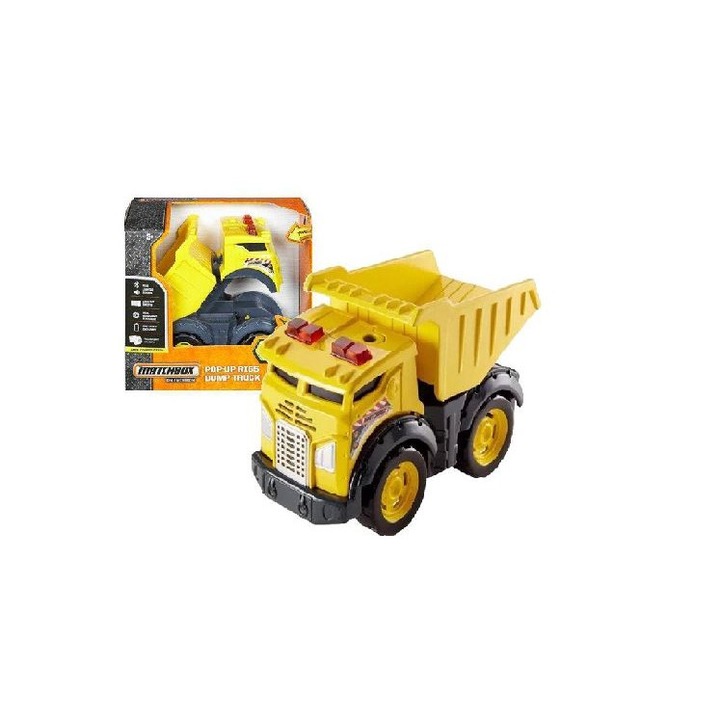 Camion de jucarie, Ramiz, 13 x 6 x 9 cm, Galben