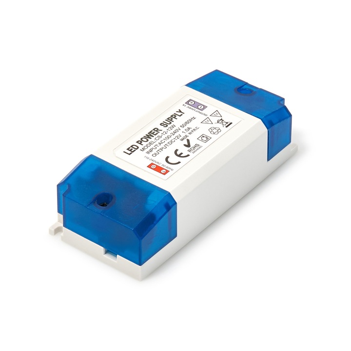 Зарядно устройство Koloreno, 12V, 12W, 1A, IP20, Бял/Син
