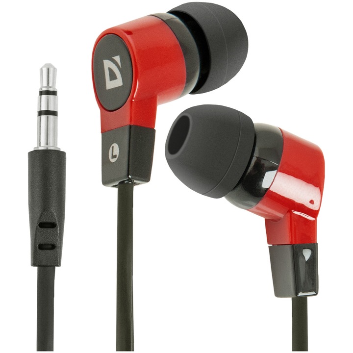 Defender audio fejhallgató, Basic 619, fekete/piros