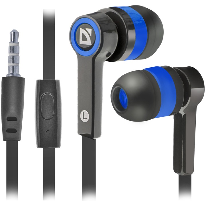 Fejhallgató mikrofonnal Defender Pulse 420, fekete/kék