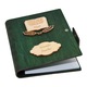 Agenda A5 din lemn personalizata, Verde, Piksel, Absolvire, Profesori, Invatatori, 100 pagini si pix din lemn inclus