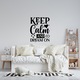 Sticker decorativ pentru perete camera, Keep calm and dream on, 50x50cm, negru