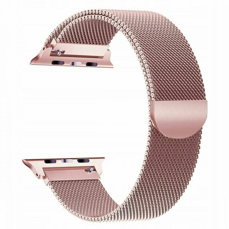 Curea otel inoxidabil compatibila cu Apple watch 2/3/4/5/6/SE 42/44MM Rose Gold