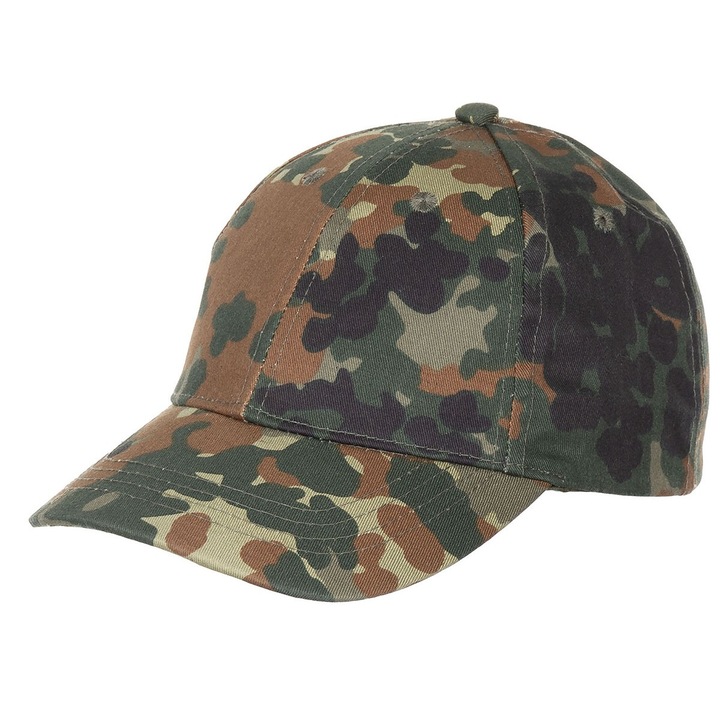 Sapca de baseball pentru copii, Poliester/Bumbac, Reglabila, Kaki