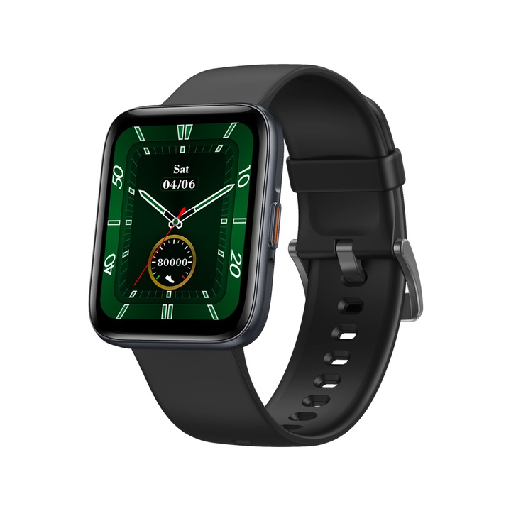 Ceas smartwatch Zeblaze Beyond compatibil cu Android/iOS, GPS, Monitorizare sanatate, 1.78 inch, Negru
