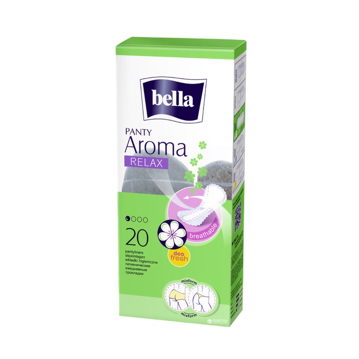 Absorbante zilnice Panty Aroma Relax Bella, 20 bucati