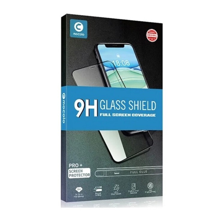 Mocolo képernyővédő üveg, 2.5d, full glue, betekintés ellen, 0.33mm, 9h, fekete, kompatibilis: Apple iPhone X 5.8 / iPhone 11 Pro / iPhone XS 5.8