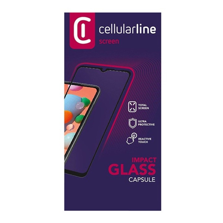 Cellularline impact glass capsule képernyővédő üveg, 2.5d, ultravékony, 0.2mm, 9h, fekete, kompatibilis: Samsung Galaxy A30, SM-A305F, / Galaxy M30, SM-M305F, / Galaxy A30s, SM-A307F