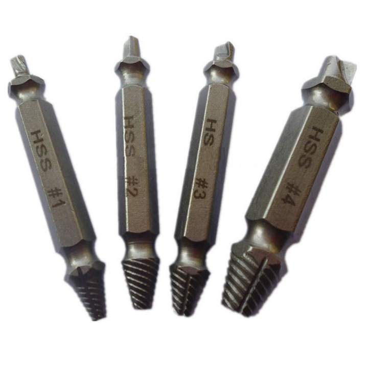 Set 4 capete extractoare pentru suruburi Speed Out