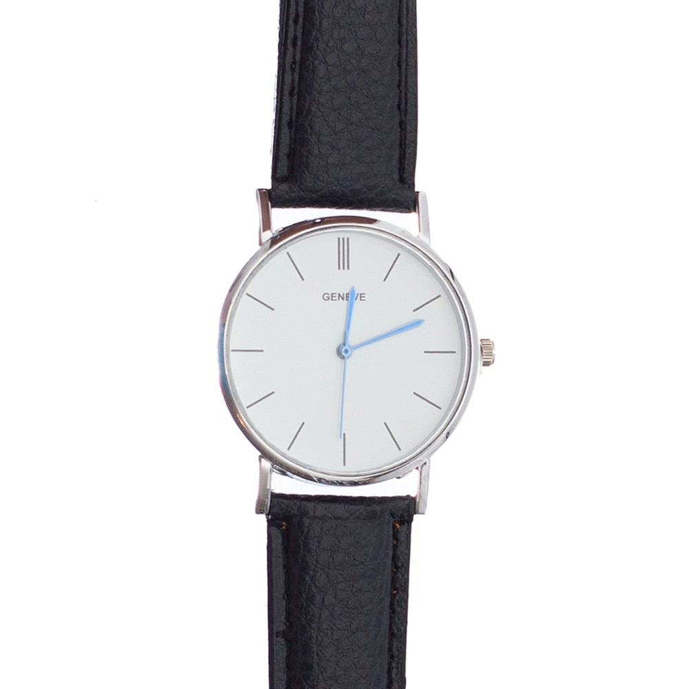 Ceas de dama Chateau, curea neagra din piele ecologica