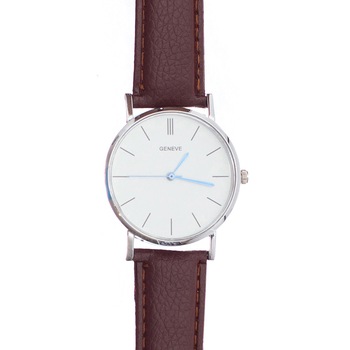 Ceas de dama Chateau, curea maro din piele ecologica Ceas de dama Chateau, curea maro din piele ecologica