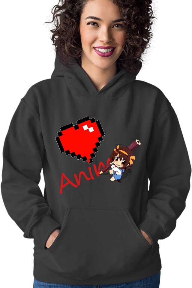 haru♡ Hanorac dama Haruhi Suzumiya Love Anime Minecraft Write