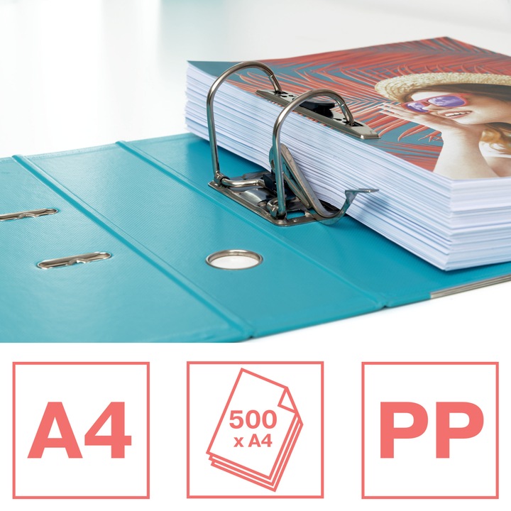 Класьор Esselte No.1 Power Colour'Breeze, PP/PP, A4, 7,5 см, Син