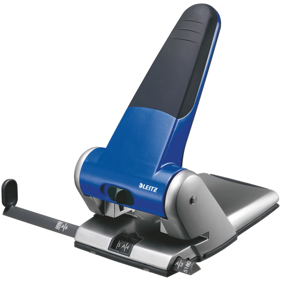 Leitz 5180-00-25 File Punch - Red Office Hole Punch For Paper Organization