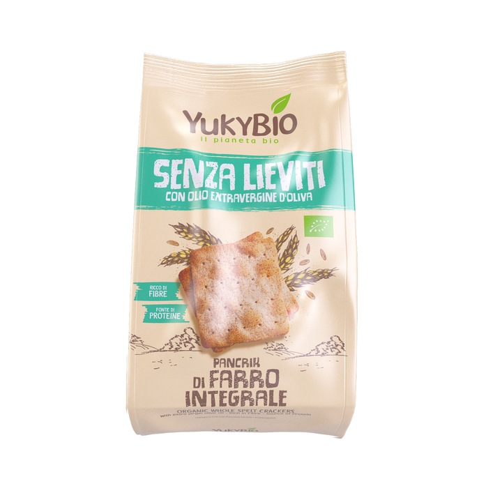 Crackers cu faina integrala ECO 200 G YUKYBIO