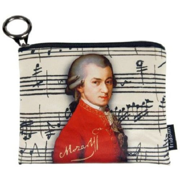 Mini pénztárca, polyester, 12x1,5x10cm, Mozart