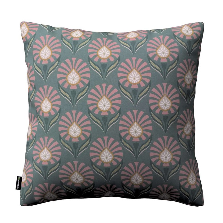 Калъфка за възглавница от полиестер, Kinga, 100-142-17, Сиво/черно, 43 x 43 см