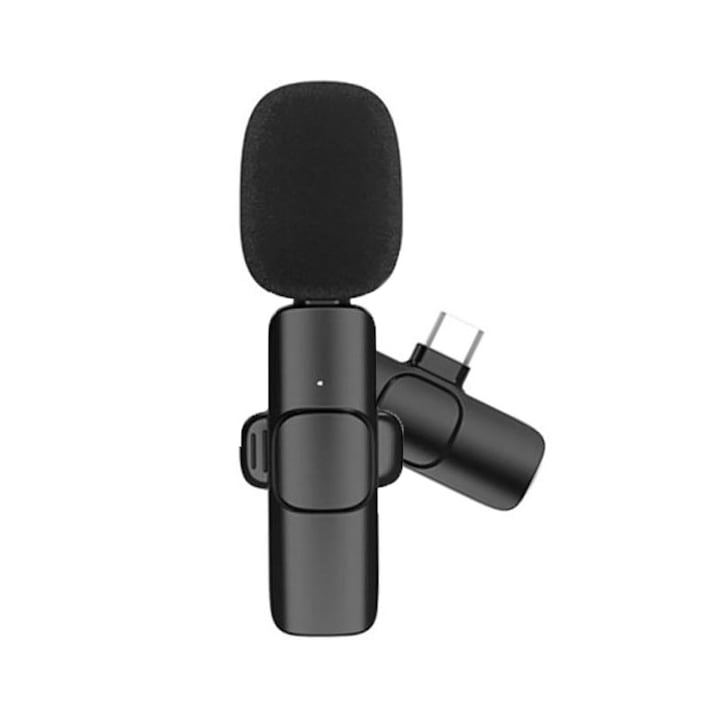 2.4Ghz Vezeték nélküli intelligens zajcsökkentős HD mikrofon USB C androidos okos telefonokhoz