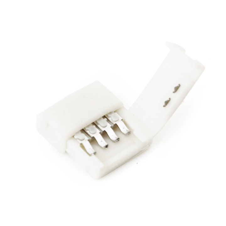Конектор за LED ленти Koloreno, 12V/24V, 10mm, Бял