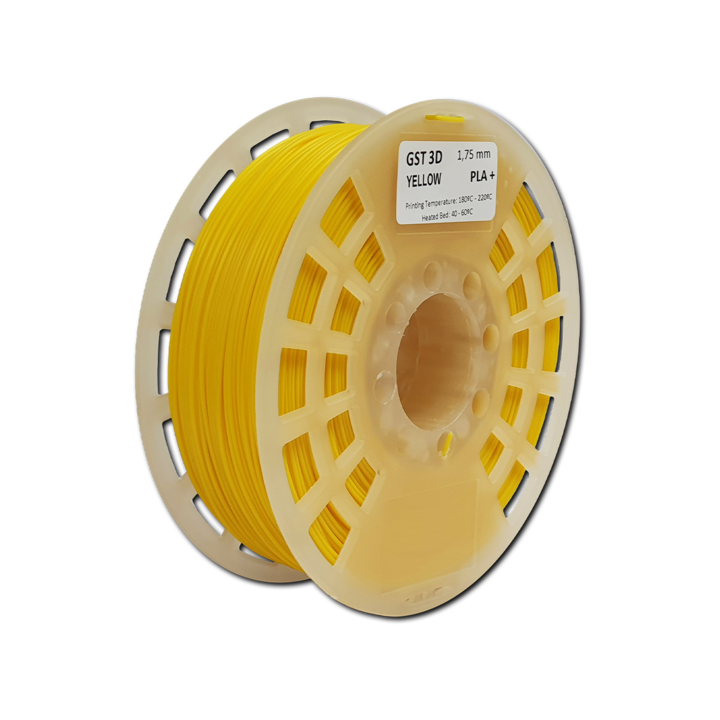 Filament 1.75mm PLA+ bobina 1kg culoare galben