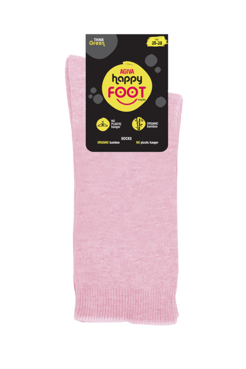 Дамски чорапи Happy Foottopia с бамбукови нишки, Розов