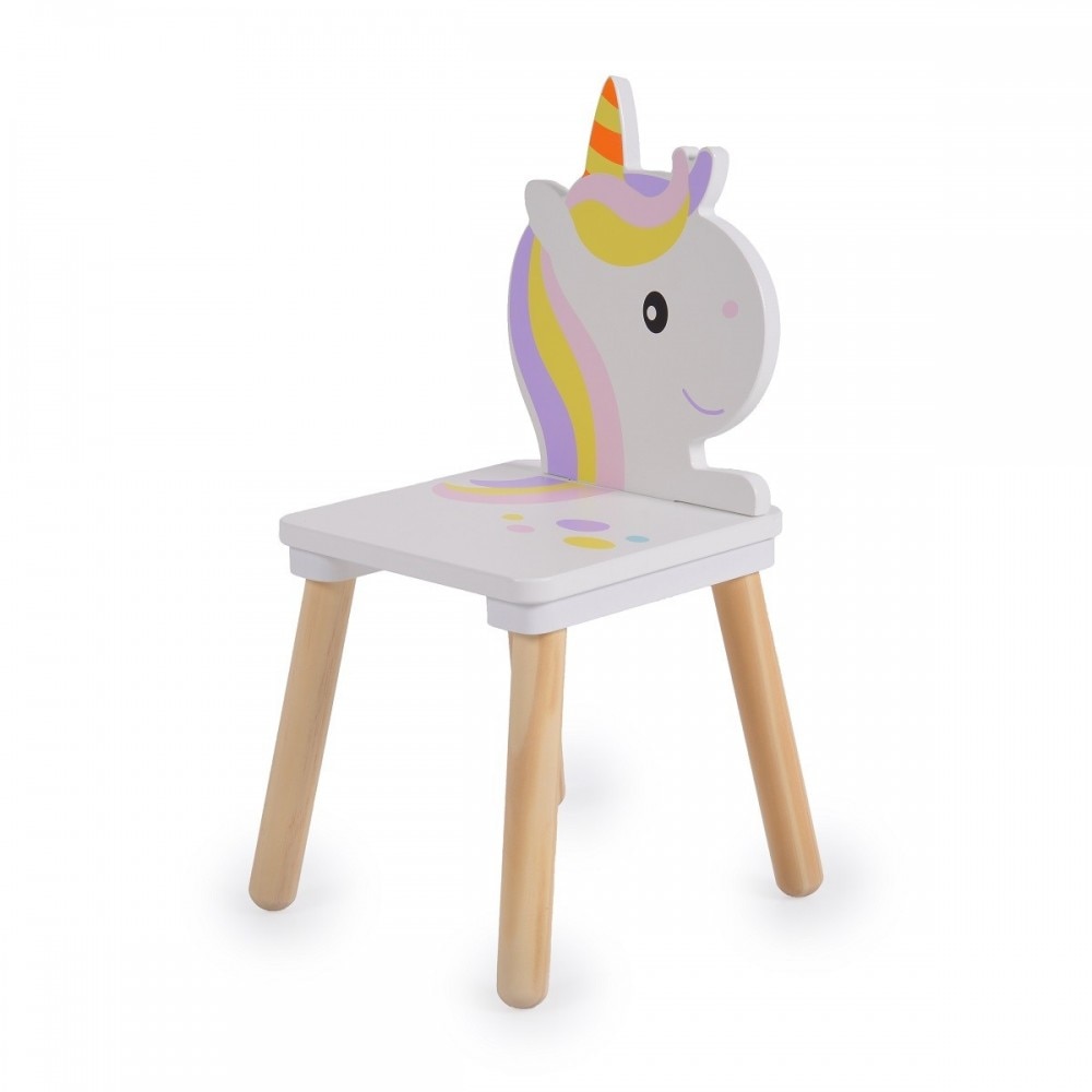 Unicorn wooden table hot sale and 2 chairs