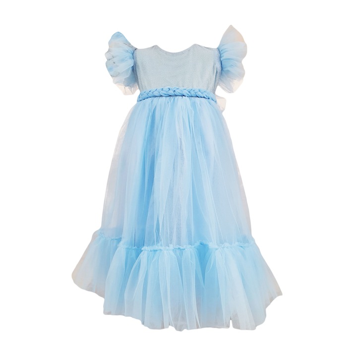 Rochie fete model Eva, Albastru deschis