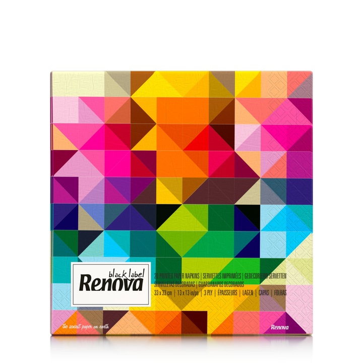 Set 20 servetele de masa Renova, Sadako, 3 Straturi, Multicolor