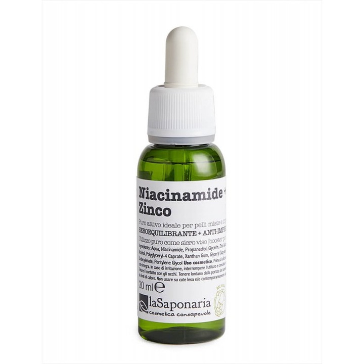 Ser pentru fata, Niacinamide/Zinc, Reducerea sebumului, Calmant, 30 ml