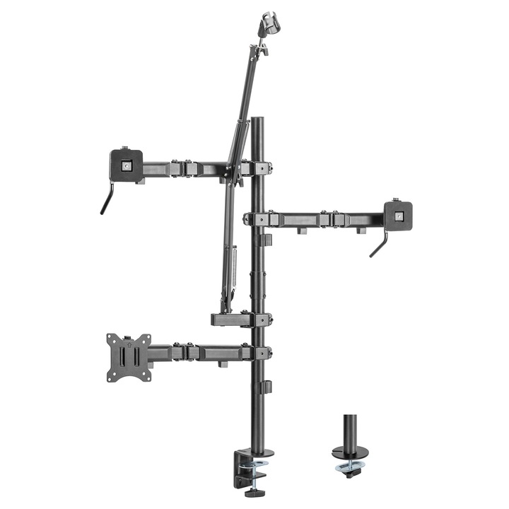 Поддръжка за телевизор, камера, микрофон и рефлектор, NanoRS All-In-One RS164, 17-31", черен