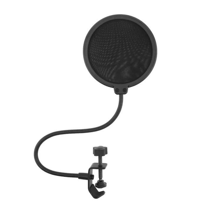 Filtru pop flexibil, mic-shield dublu strat pentru microfon - 150mm