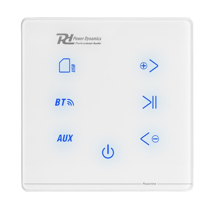 Стенен аудио усилвател, 80W RMS, Bluetooth/USB/SD, бял, Fenton POWERLINE A100W