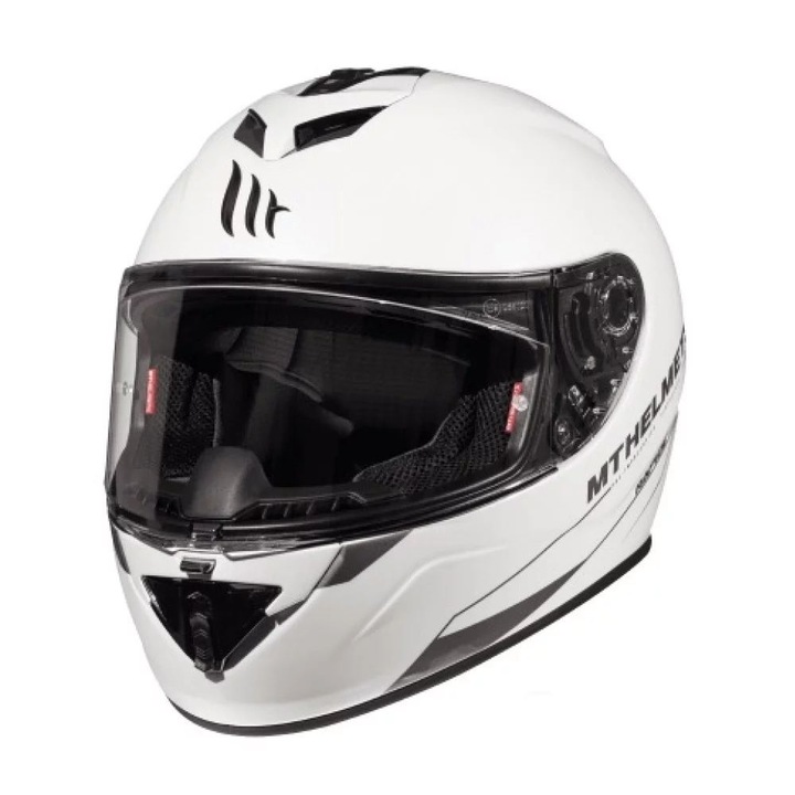 Мото каска MT Rapide бяла, фибростъкло, XXL 63-64см