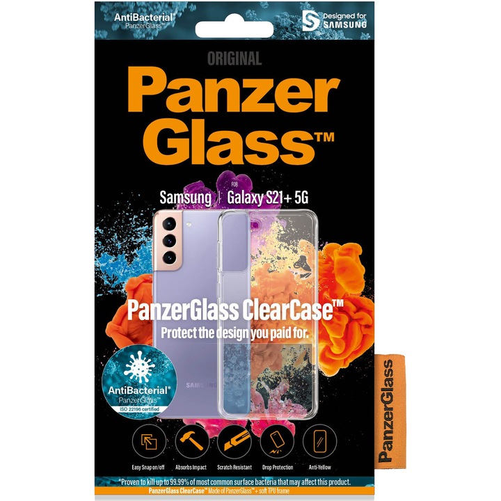 Husa de protectie PanzerGlass pentru Samsung Galaxy S21+ 5G, Transparenta
