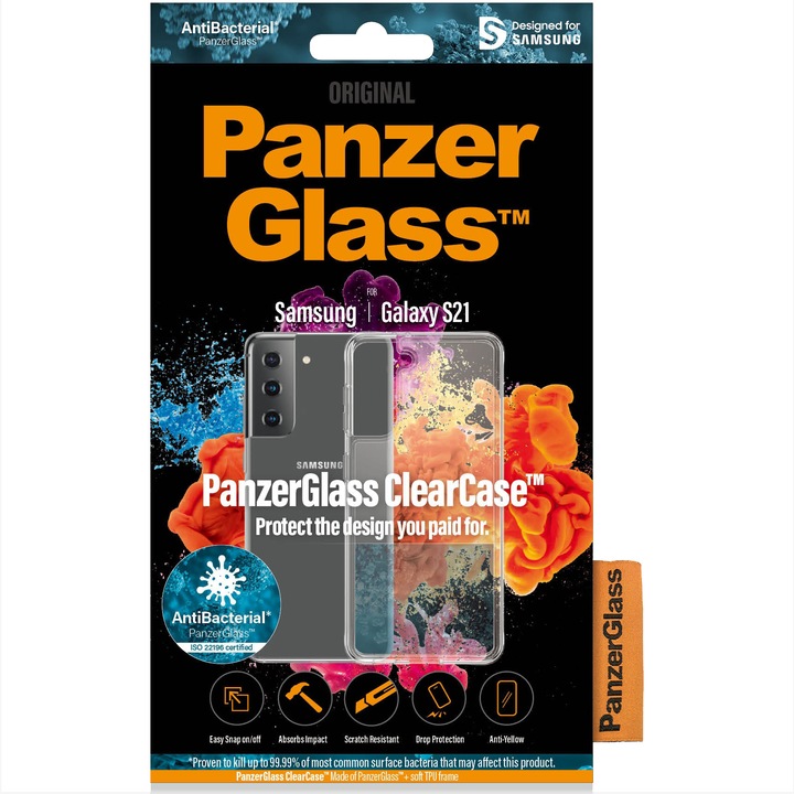 Husa de protectie PanzerGlass pentru Samsung Galaxy S21 5G, Transparenta