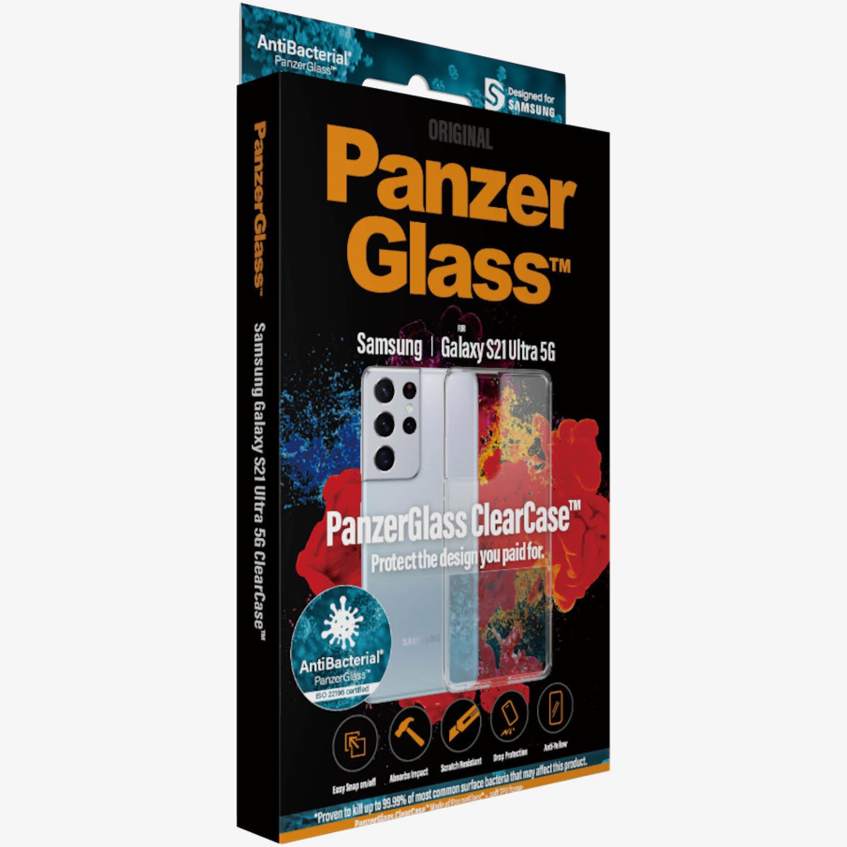 Husa de protectie PanzerGlass pentru Samsung Galaxy S21 Ultra 5G ...