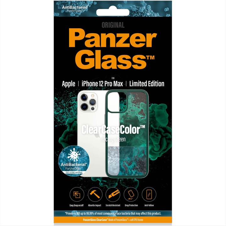 Калъф PanzerGlass за Apple iPhone 12 Pro Max, Green/Transparent
