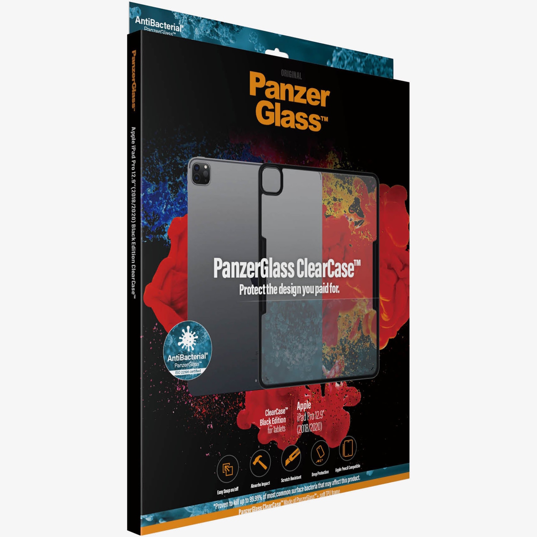 Husa de protectie PanzerGlass pentru Apple iPad Pro 12 9″ (2018/2020/2021), Transparenta