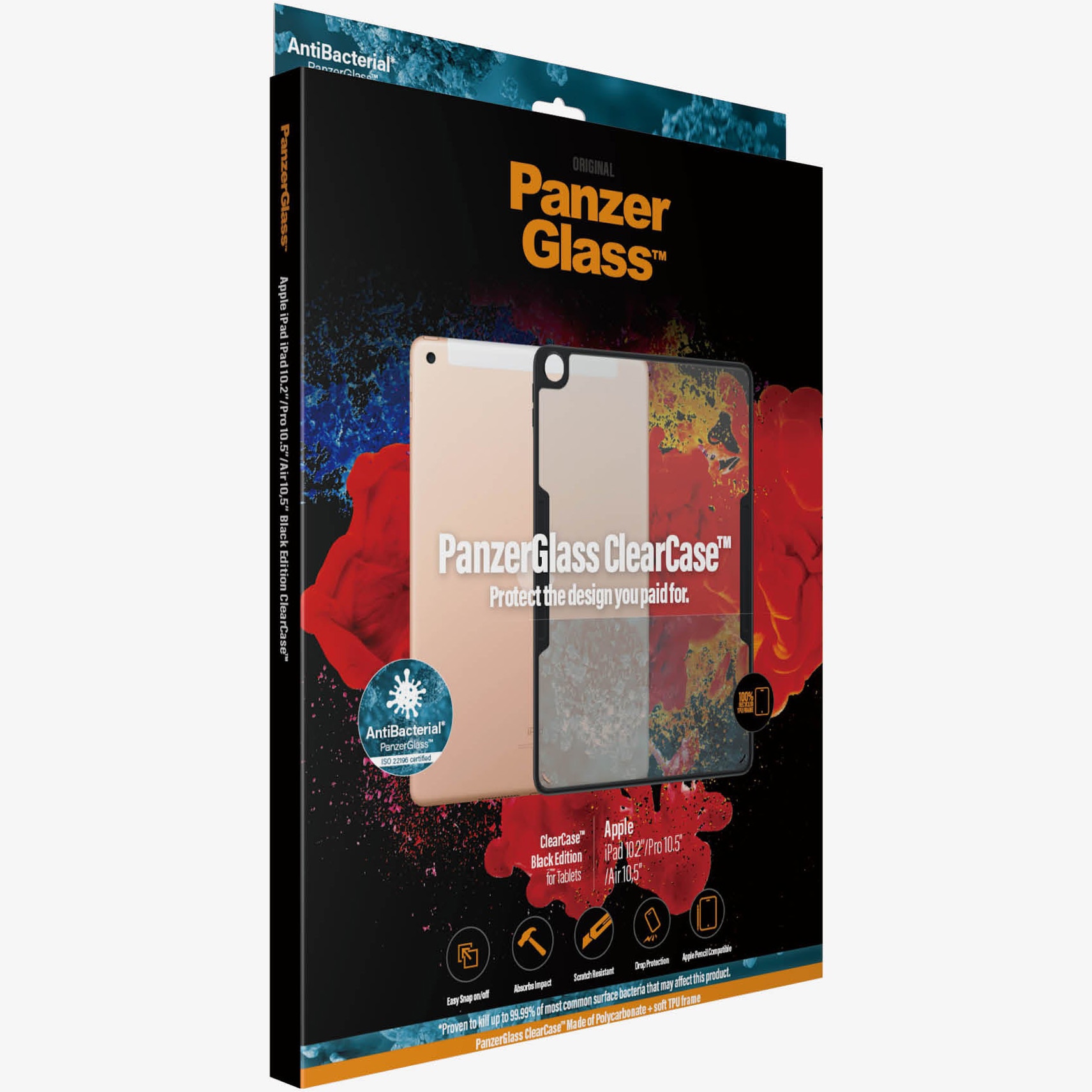 Husa de protectie PanzerGlass pentru Apple iPad 10 2″/ Pro/ Air 10 5″, Transparenta