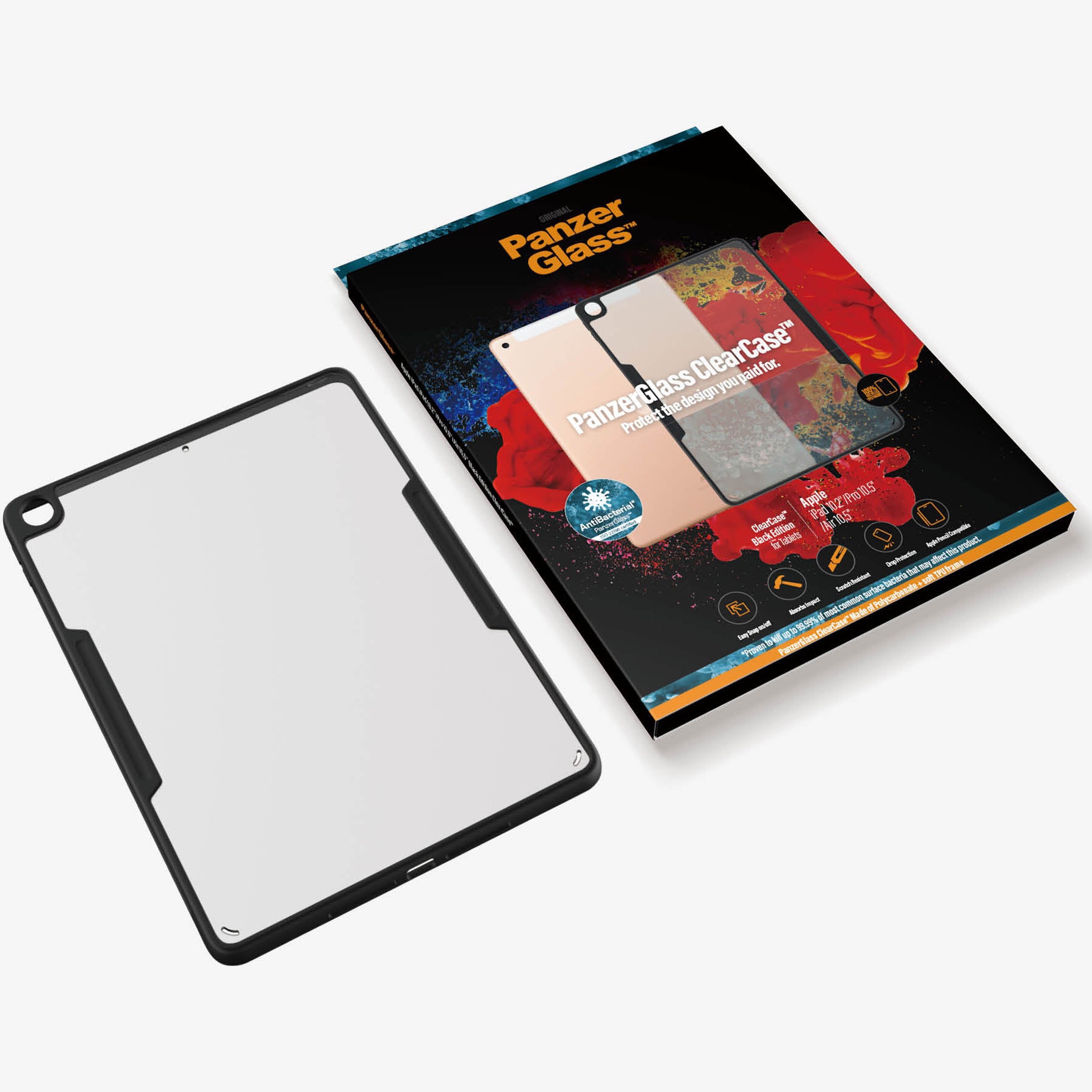 Husa de protectie PanzerGlass pentru Apple iPad 10 2″/ Pro/ Air 10 5″, Transparenta