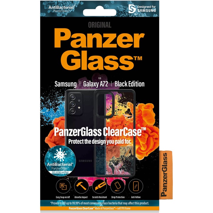 Husa de protectie PanzerGlass pentru Samsung Galaxy A72, Transparenta