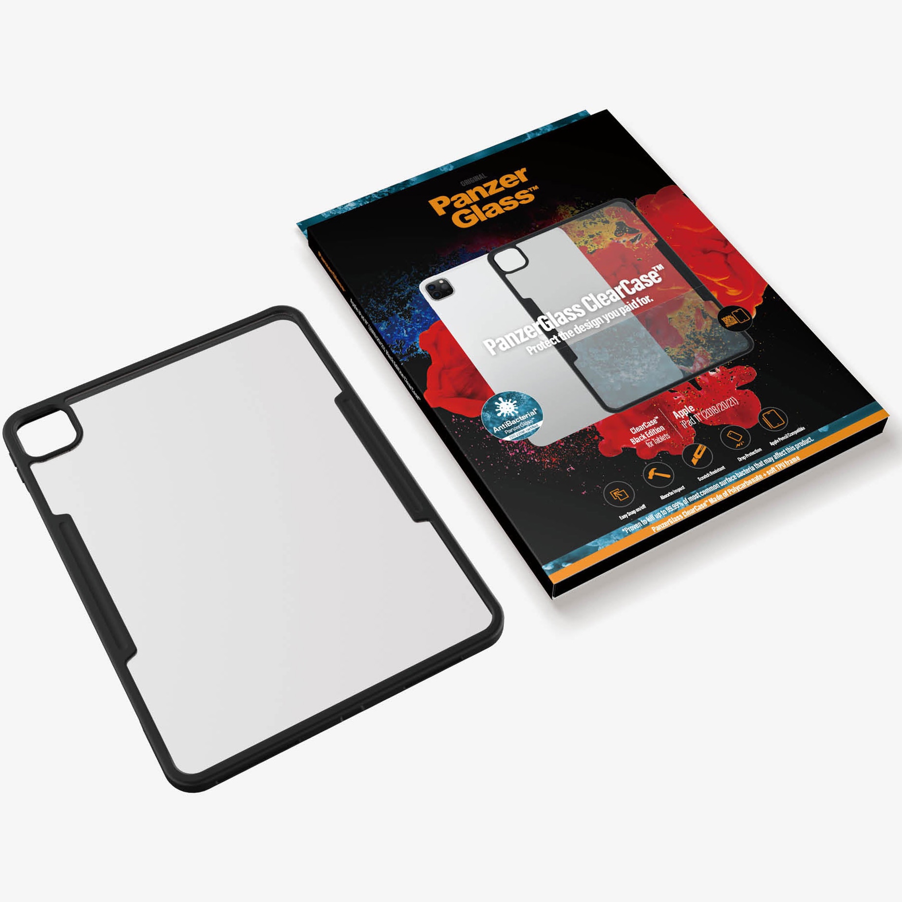 Husa de protectie PanzerGlass pentru Apple iPad 11″ (2018/2020/2021), Transparenta