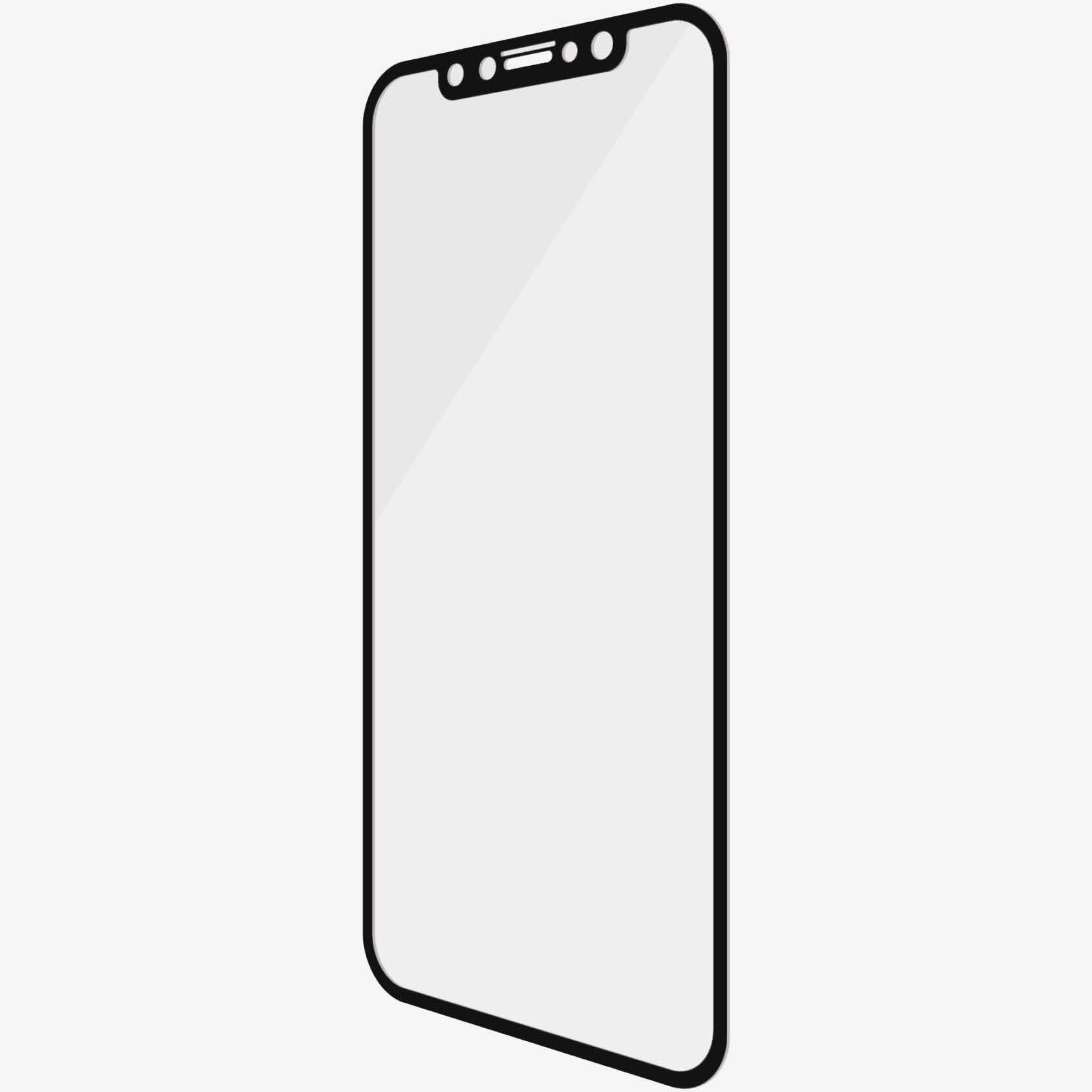 Folie de protectie PanzerGlass din sticla pentru Apple iPhone X/Xs/11, antireflex, Transparenta / Rama Neagra