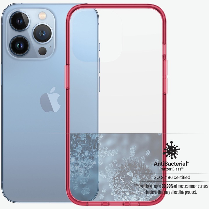 Калъф PanzerGlass за Apple iPhone 13 Pro, Прозрачен/Рамка Strawberry