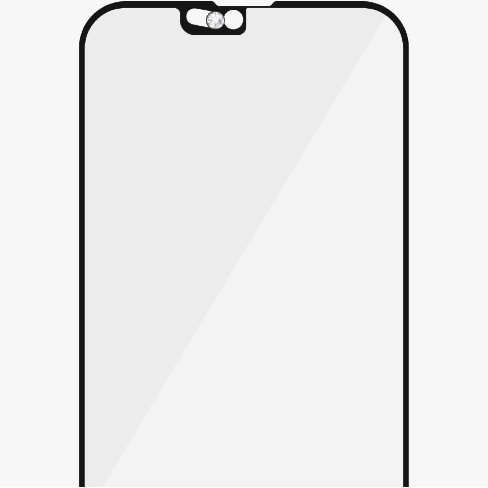 Folie de protectie PanzerGlass cu cristale din Swarovski pentru Apple iPhone 13/13 Pro, Transparenta / Rama Neagra