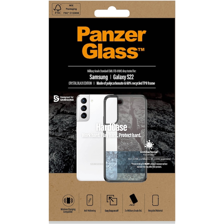 Husa de protectie PanzerGlass 371 pentru Samsung Galaxy S22, Black