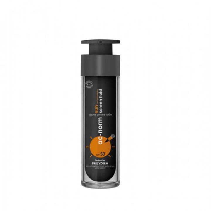 Слънцезащитен крем, Frezyderm, за лице при акне, Ac- Norm Sun Screen Fluid SPF50+, 50ml