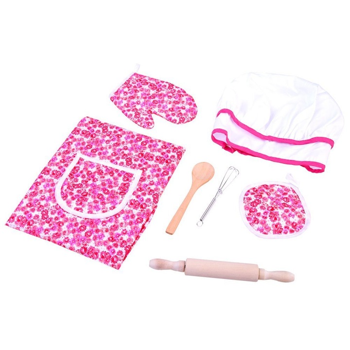 Set 7 piese bucatar, Jokomisiada, Metal/lemn, Multicolor