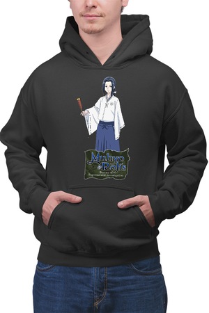 Мъжки суичър Muhyo Roji Goryo Hakama Traditional Fan Japan Anime, Черен, Размер M