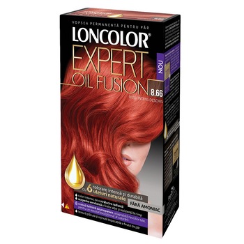 Vopsea de par permanenta Loncolor Expert Oil Fusion 8.66 Rosu Intens Deschis, 100 ml Vopsea de par permanenta Loncolor Expert Oil Fusion 8.66 Rosu Intens Deschis, 100 ml